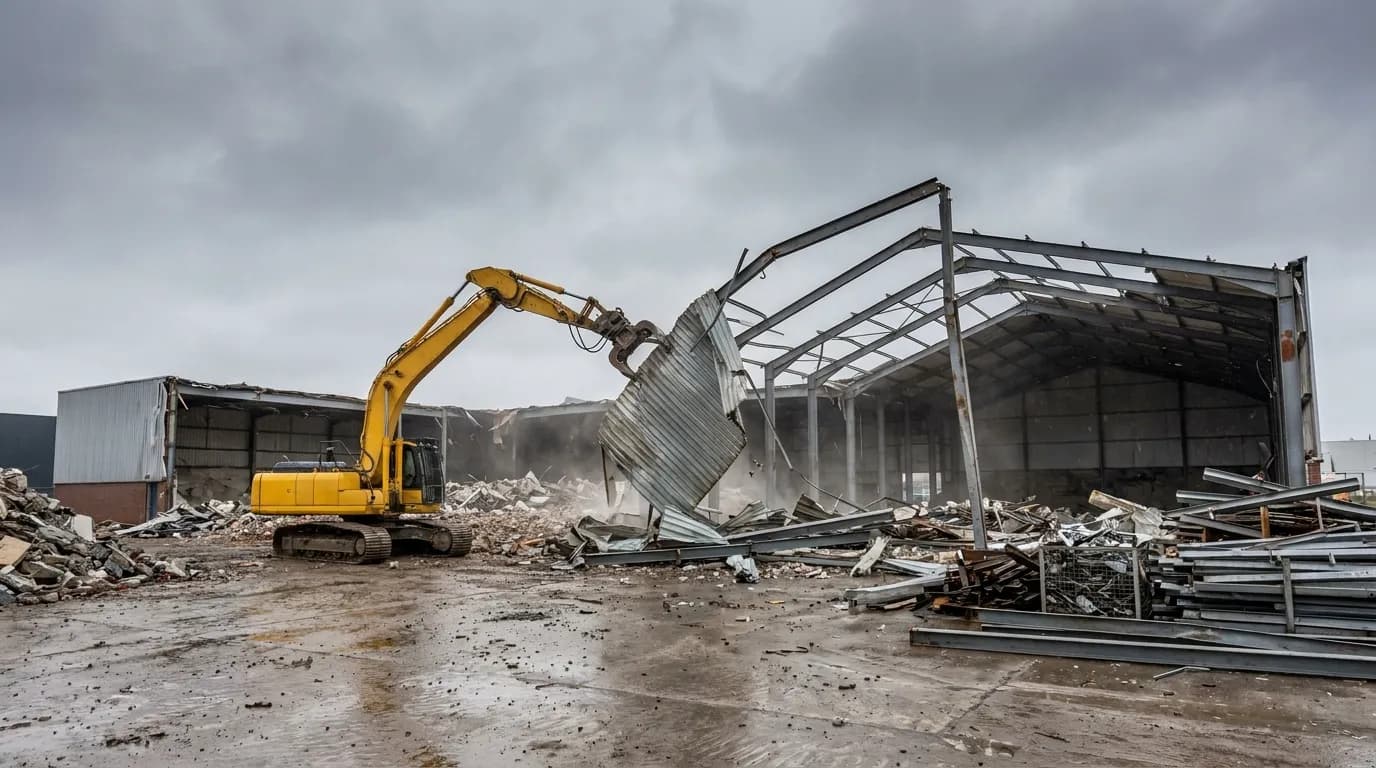 Gescheiden afvoer en maximaal hergebruik van materiaal.