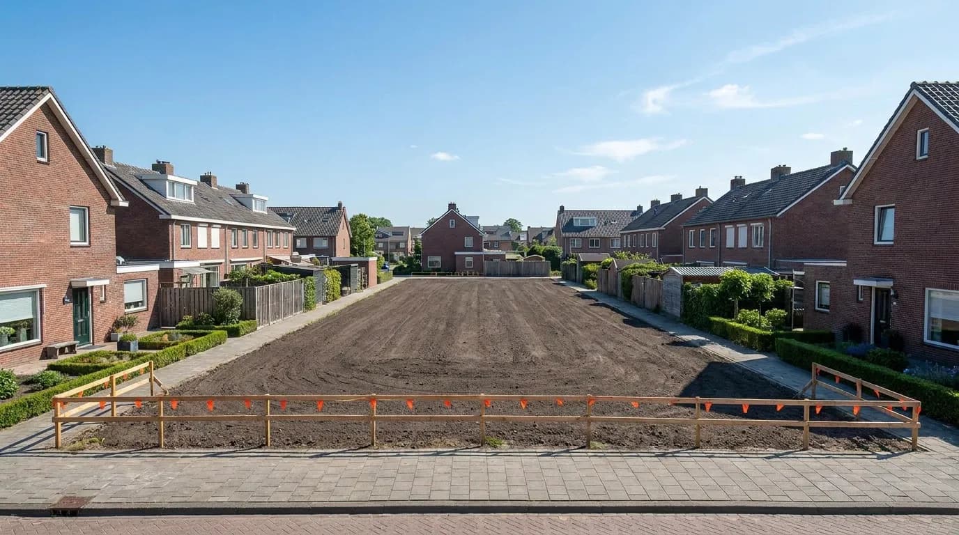Opgeleverd en bouwrijp terrein