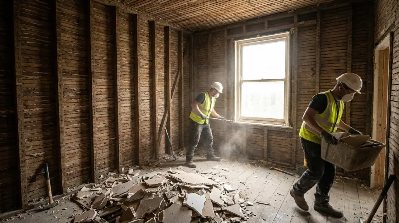 Strip sloop binnen een woning